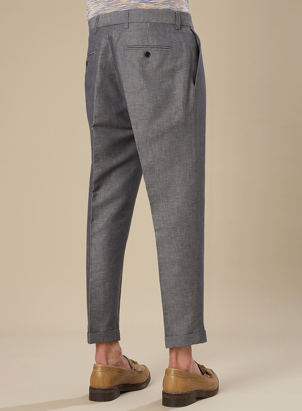 Topman Tmd Navy Herringbone Peg Leg Suit Trousers in Gray for Men (grey ...