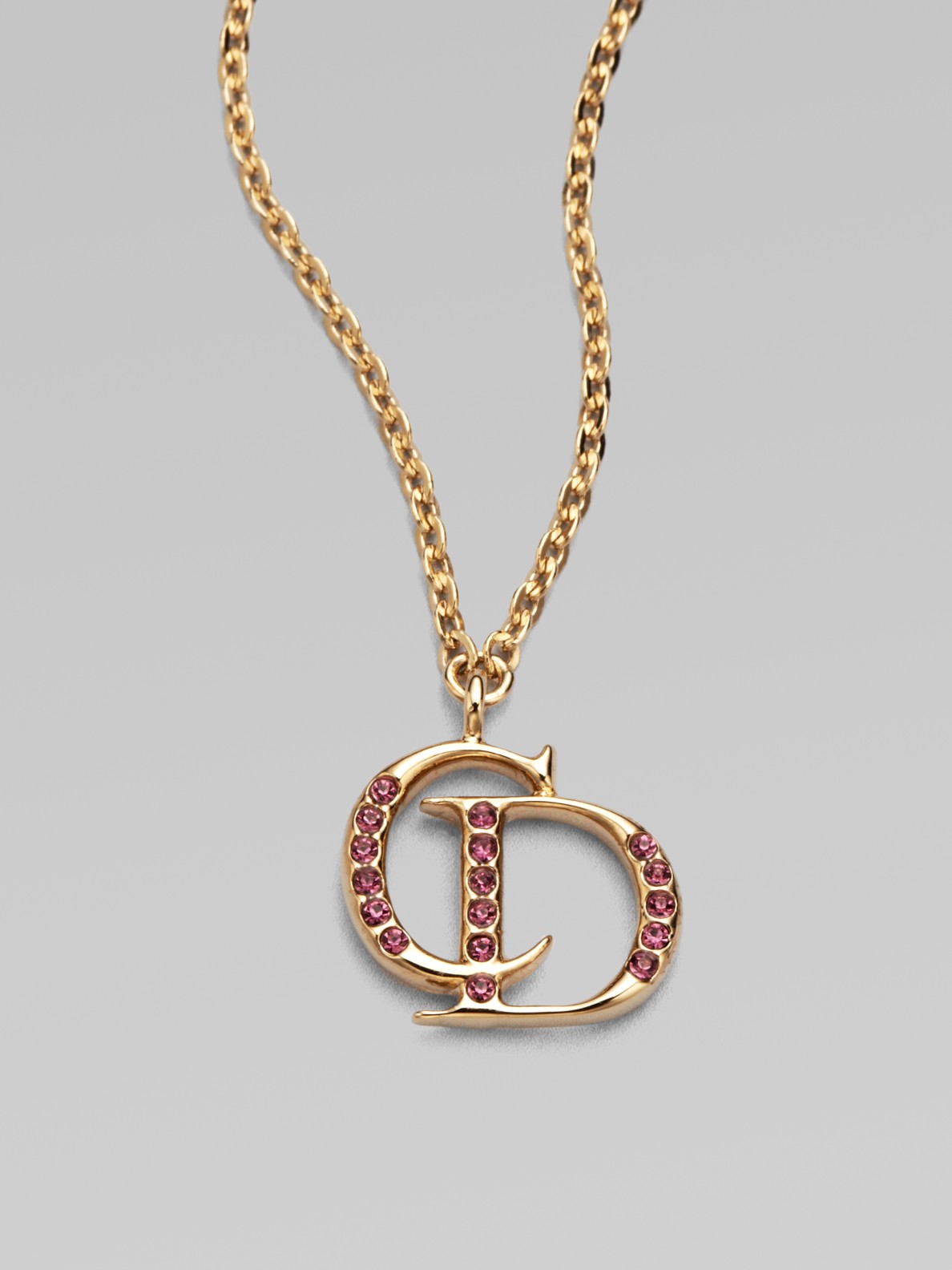 Dior logo pendant necklace clearance