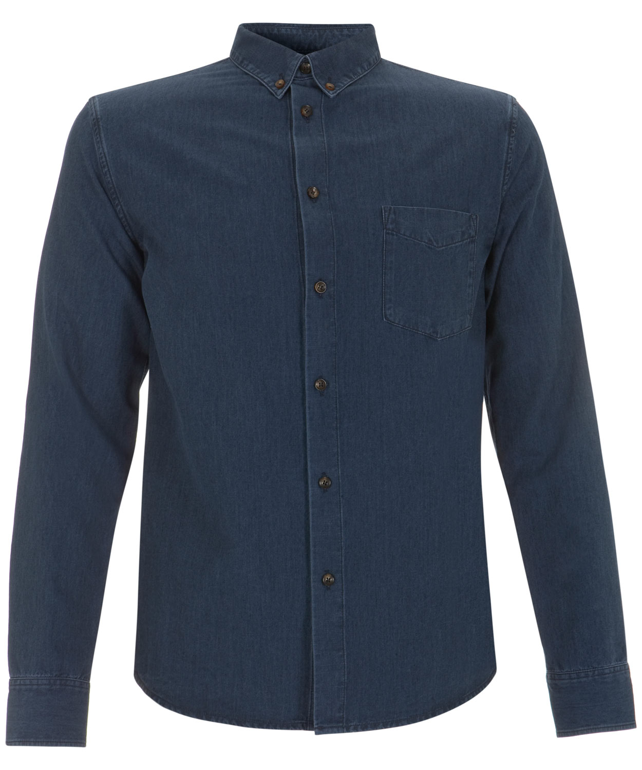 A.p.c. Blue Denim Stone-Washed Shirt in Blue for Men | Lyst