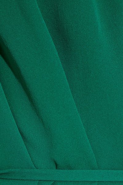 Lanvin Draped Silk Dress in Green (emerald) | Lyst