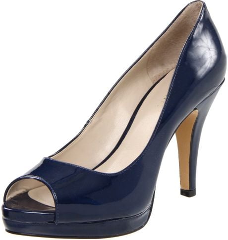 Nine West Nine West Womens Danee Platform Pump in Blue (navy patent ...