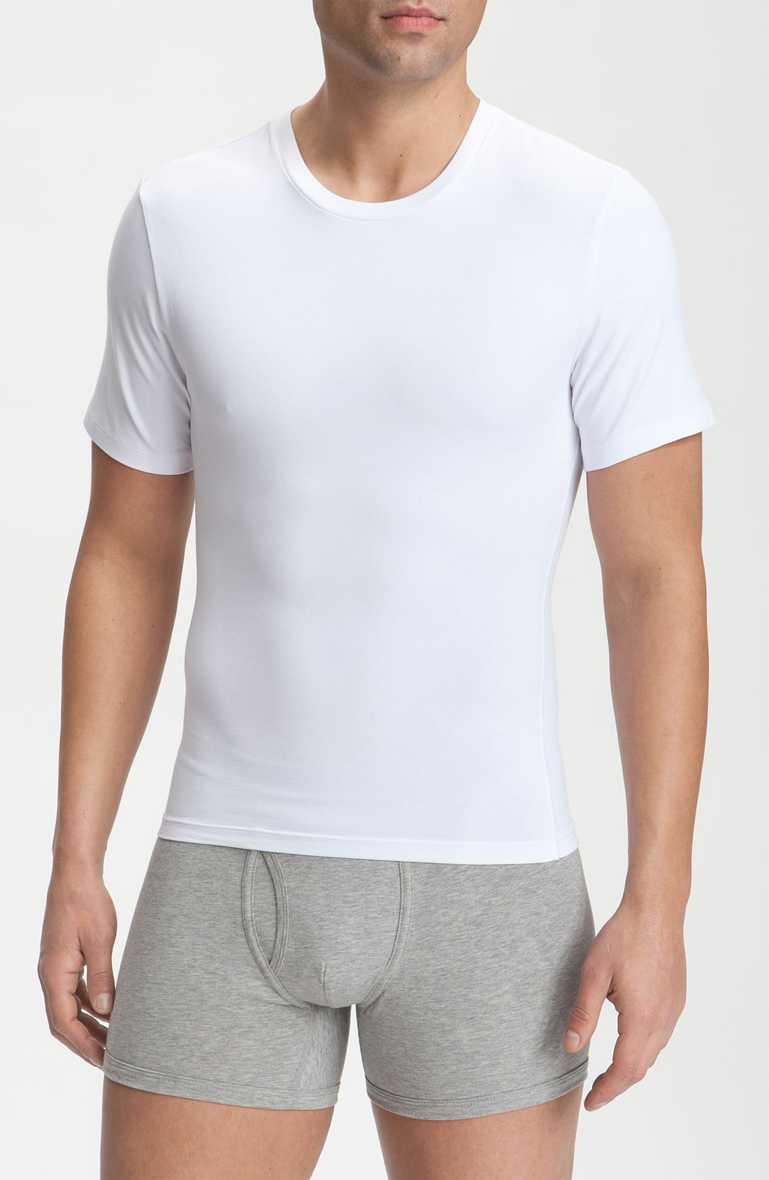 Spanx Control Crewneck T-shirt in White for Men | Lyst