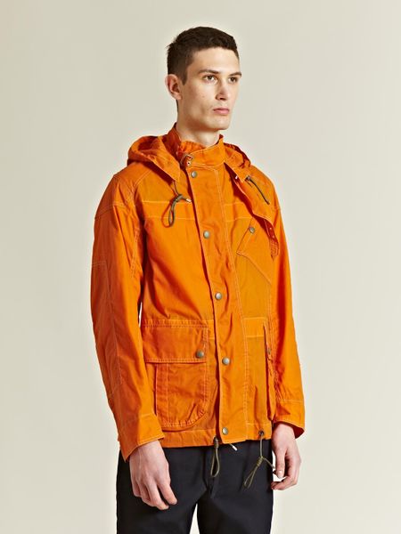 Nigel Cabourn Mens Wax Poplin Aircraft Jacket in Orange for Men | Lyst