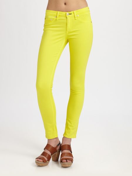 Rag & Bone Skinny Jeans in Yellow (neonyellow) | Lyst