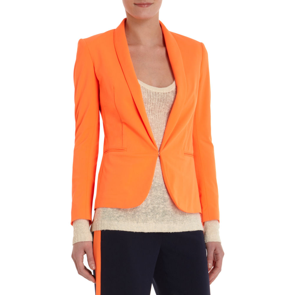 Rag & bone Sliver Tuxedo Jacket in Orange | Lyst