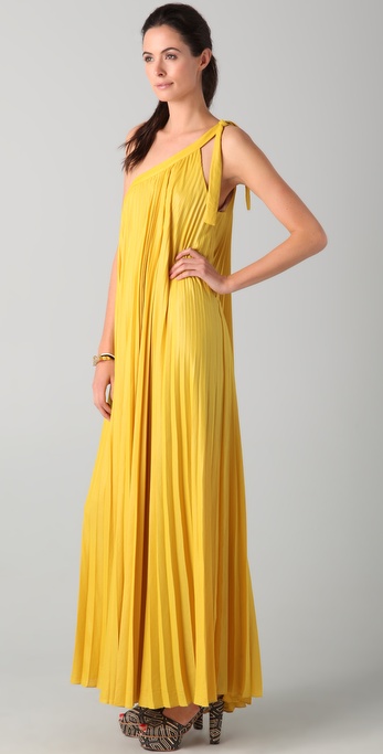 Lyst Bcbgmaxazria Abee Maxi Dress In Yellow Gallery