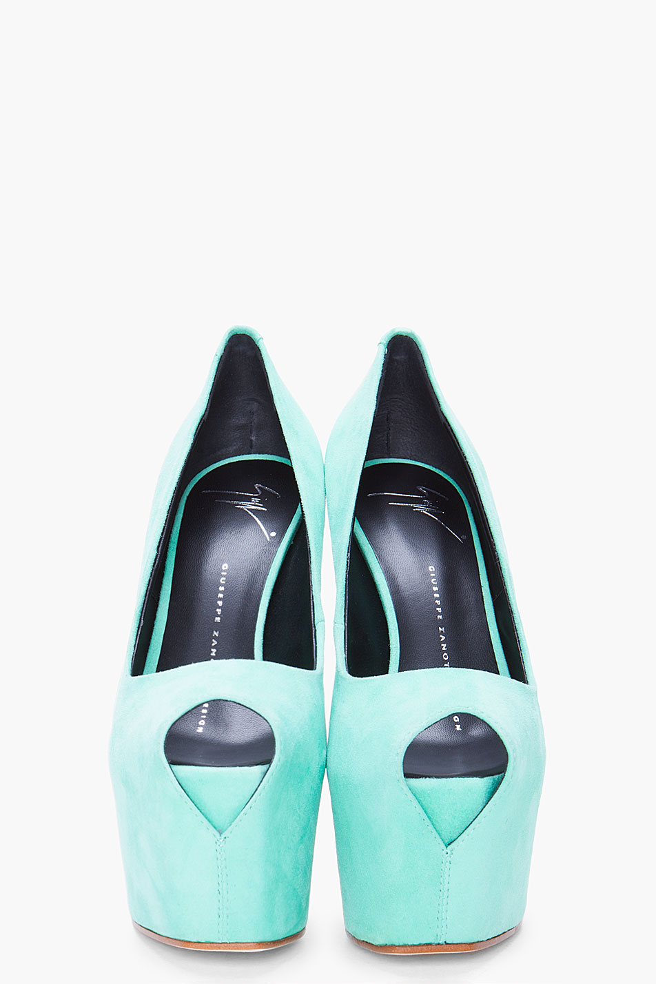 mint green suede shoes