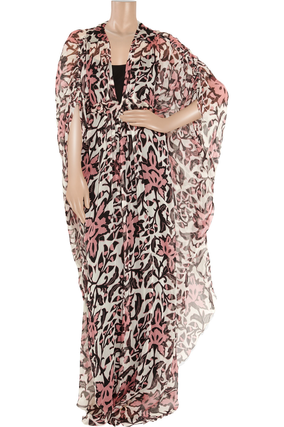 Temperley london Oberon Silk chiffon Kaftan Dress in 