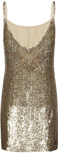 Allsaints Eagle Dress in Brown (vintage gold) | Lyst