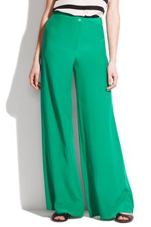 Marc Jacobs Side Zip Palazzo Floral Pants in Green (mint) | Lyst