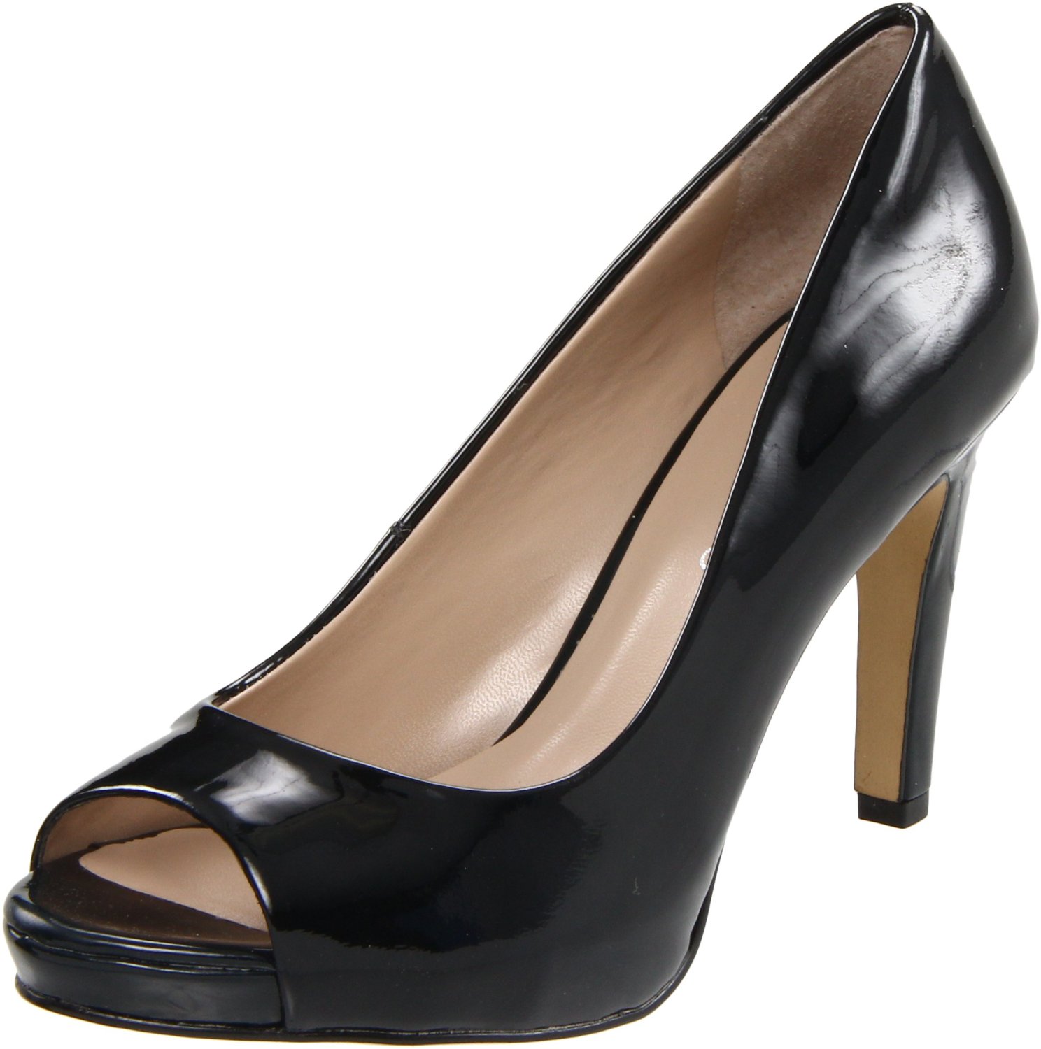 Franco Sarto Womens Laxel Opentoe Pump in Black (navy patent) | Lyst