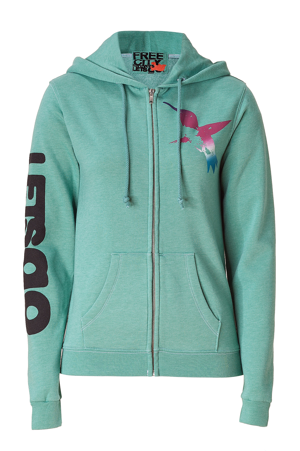 Free City Mint Green Printed Hoodie in Green (mint) | Lyst