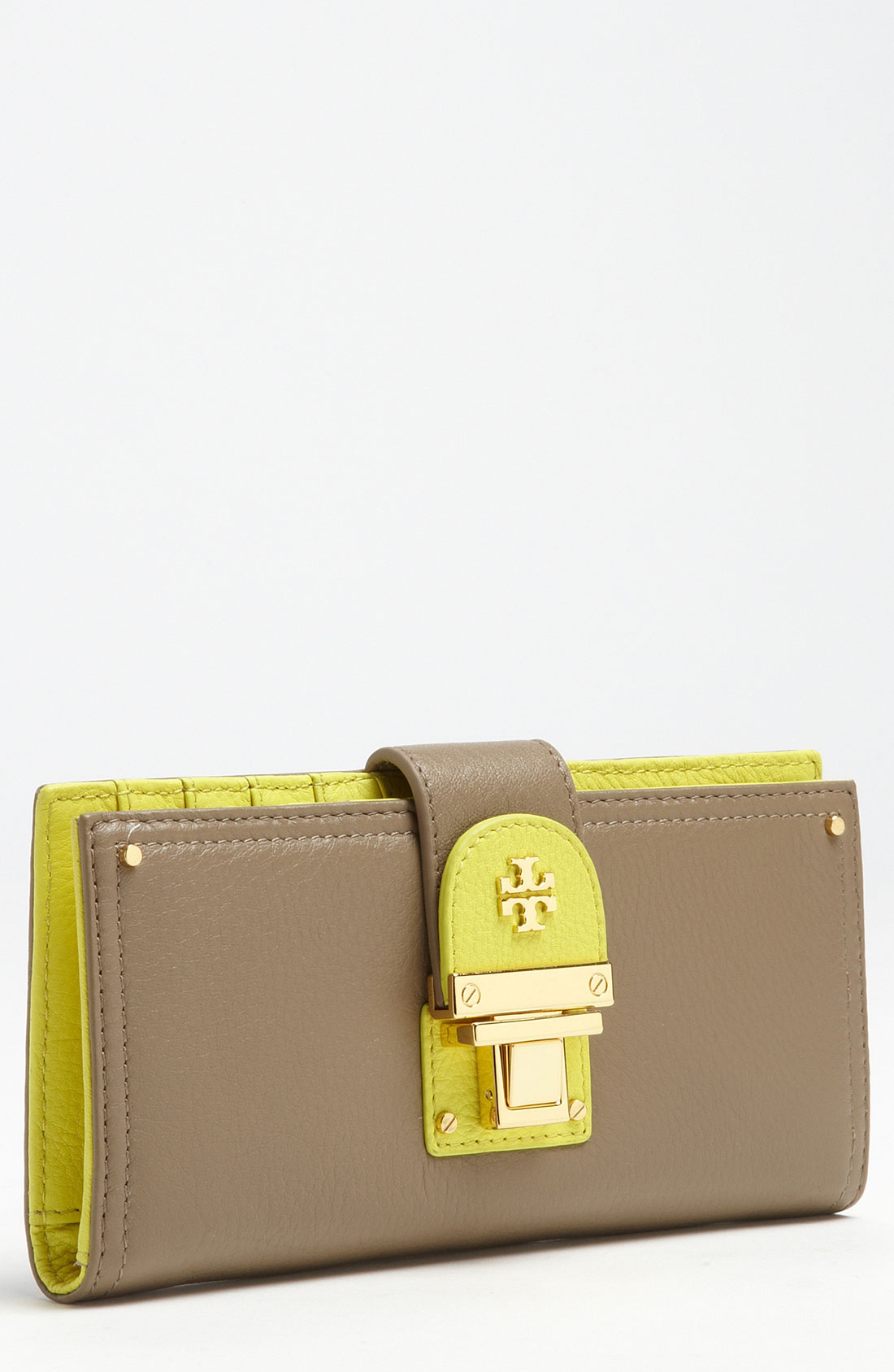 Tory Burch Rachael Bifold Wallet in Yellow (clay/highlight yellow) | Lyst