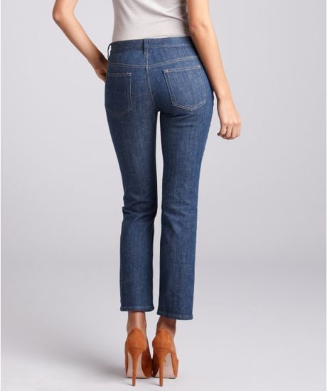 Celine Blue Speckled Stretch Denim Skinny Jeans in Blue | Lyst