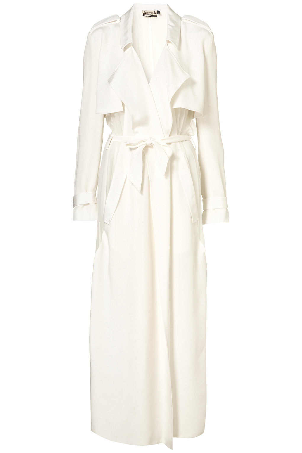 Lyst - Topshop Pharoah Maxi Coat By Unique in White
