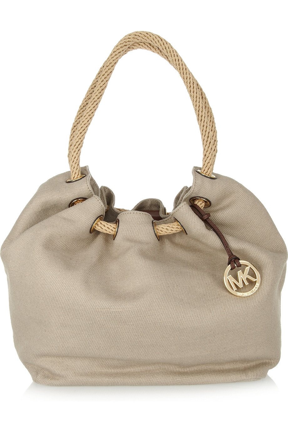 Michael michael kors Marina Large Canvas Tote in Beige (natural)