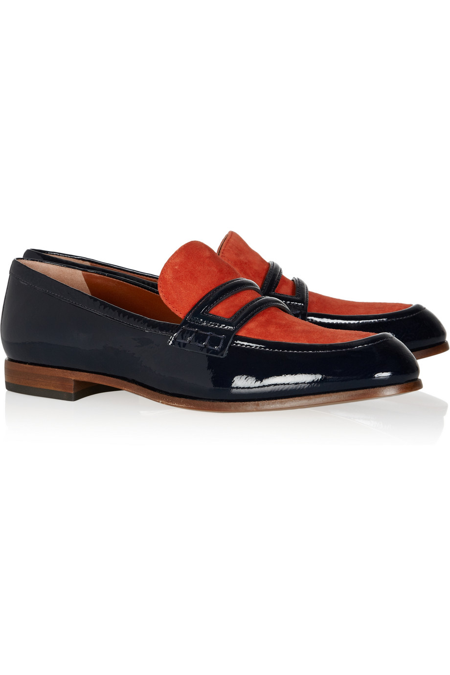 Marc By Marc Jacobs Francesina Patent Leather and Suede Loafers in Blue ...