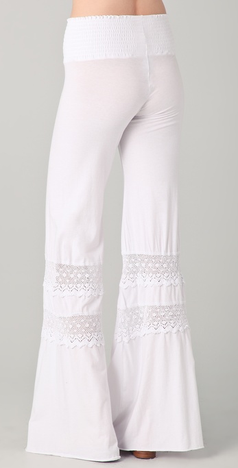 Lyst - Nightcap Smocked Crochet Beach Pant in White