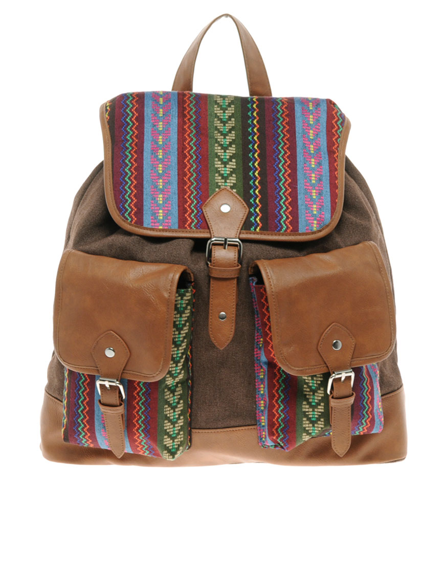 Lyst ASOS Aztec Patch Backpack for Men