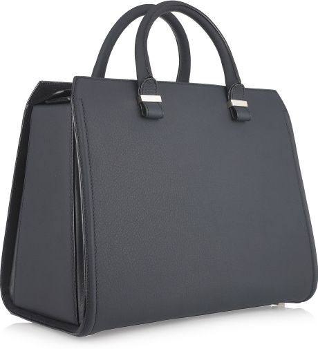 Victoria Beckham Victoria Leather Tote in Blue (navy) | Lyst