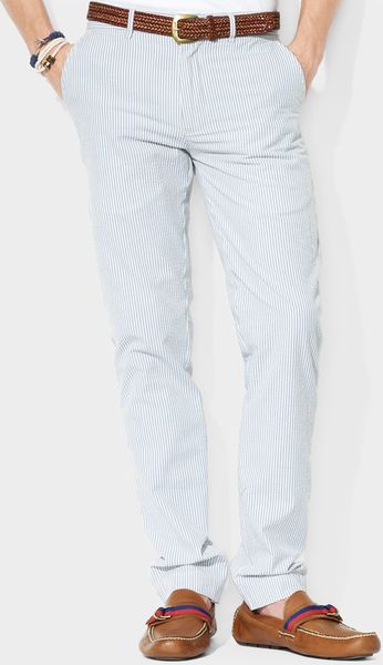Polo Ralph Lauren Seersucker Pants in Blue for Men (blue / white) | Lyst