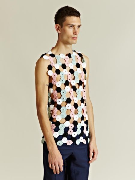 J.w. Anderson J W Anderson Mens Crochet Hexagon Top in Multicolor for ...