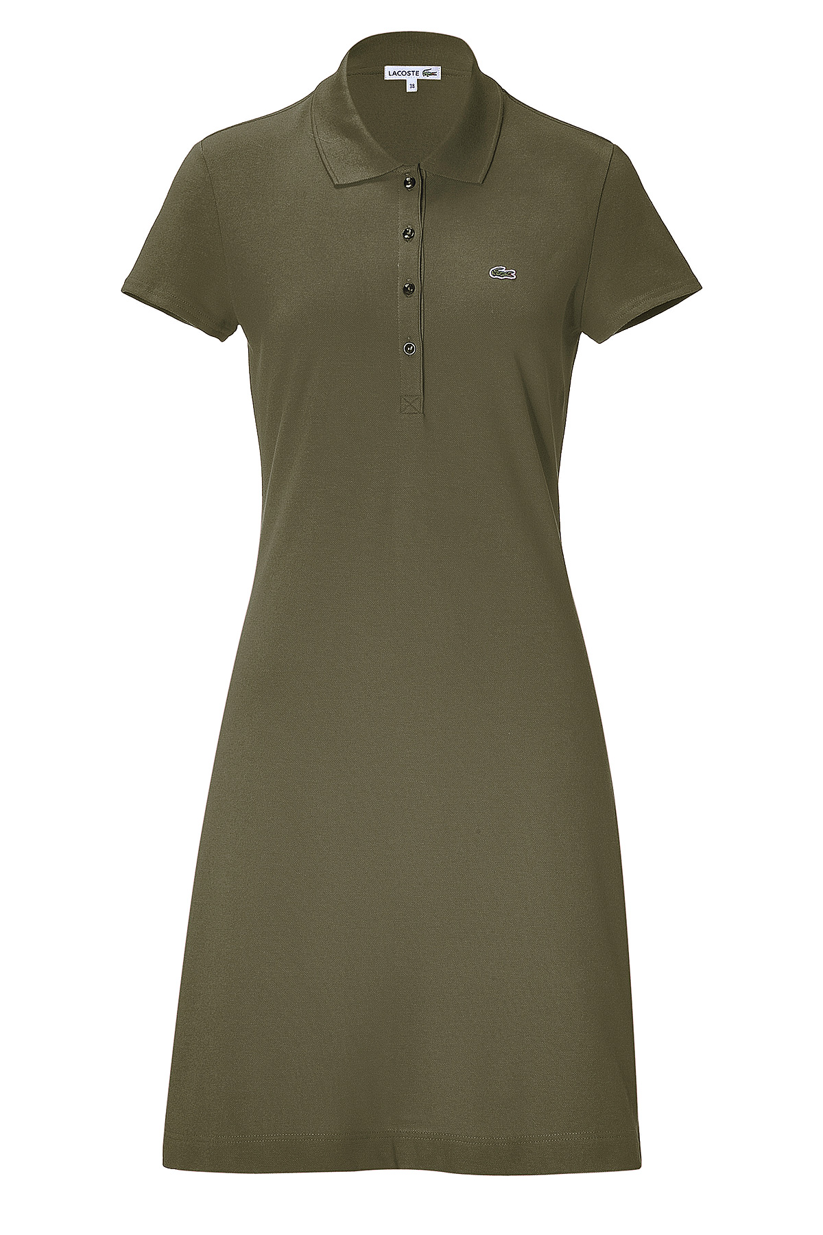 Lyst - Lacoste Olive Classic Ss Polo Dress in Green