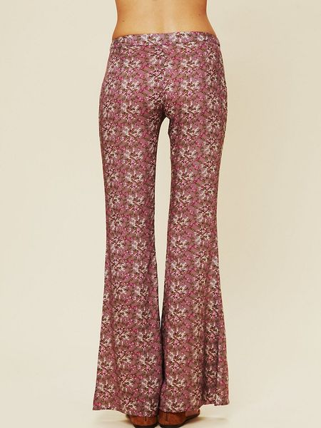 Free People Printed Flare Pant in Purple (lavender combo) | Lyst