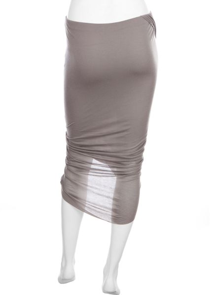 Helmut Lang Slack Jersey Front Wrap Skirt in Gray (bronze) | Lyst