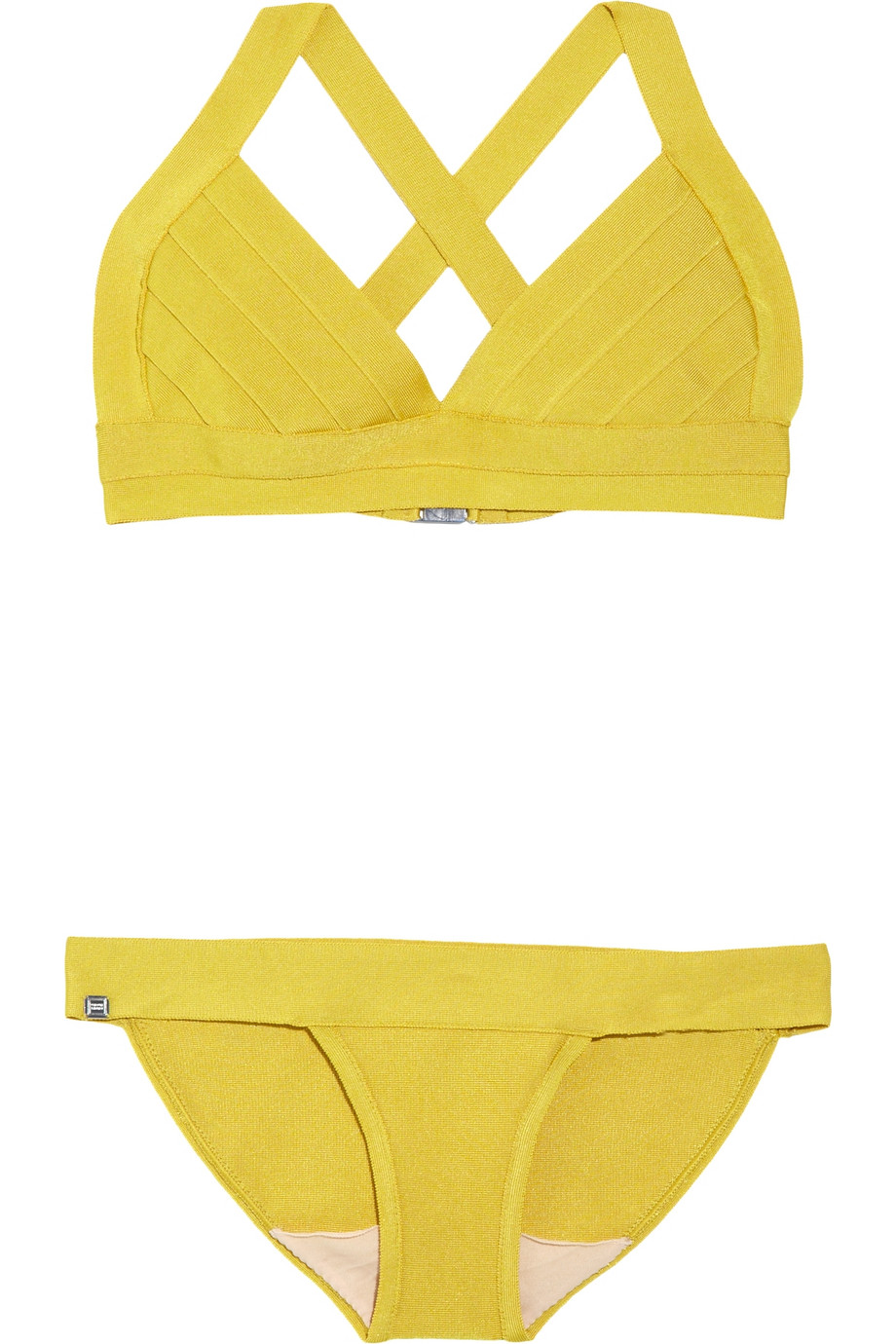 Lyst - Hervé Léger Bandage Bikini in Yellow