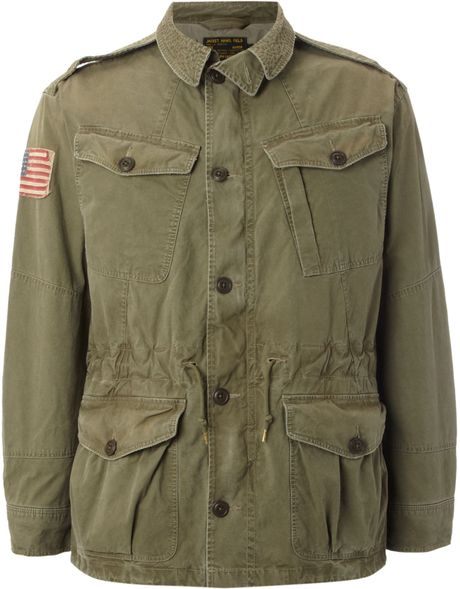Polo Ralph Lauren Military Combat Jacket in Khaki for Men | Lyst