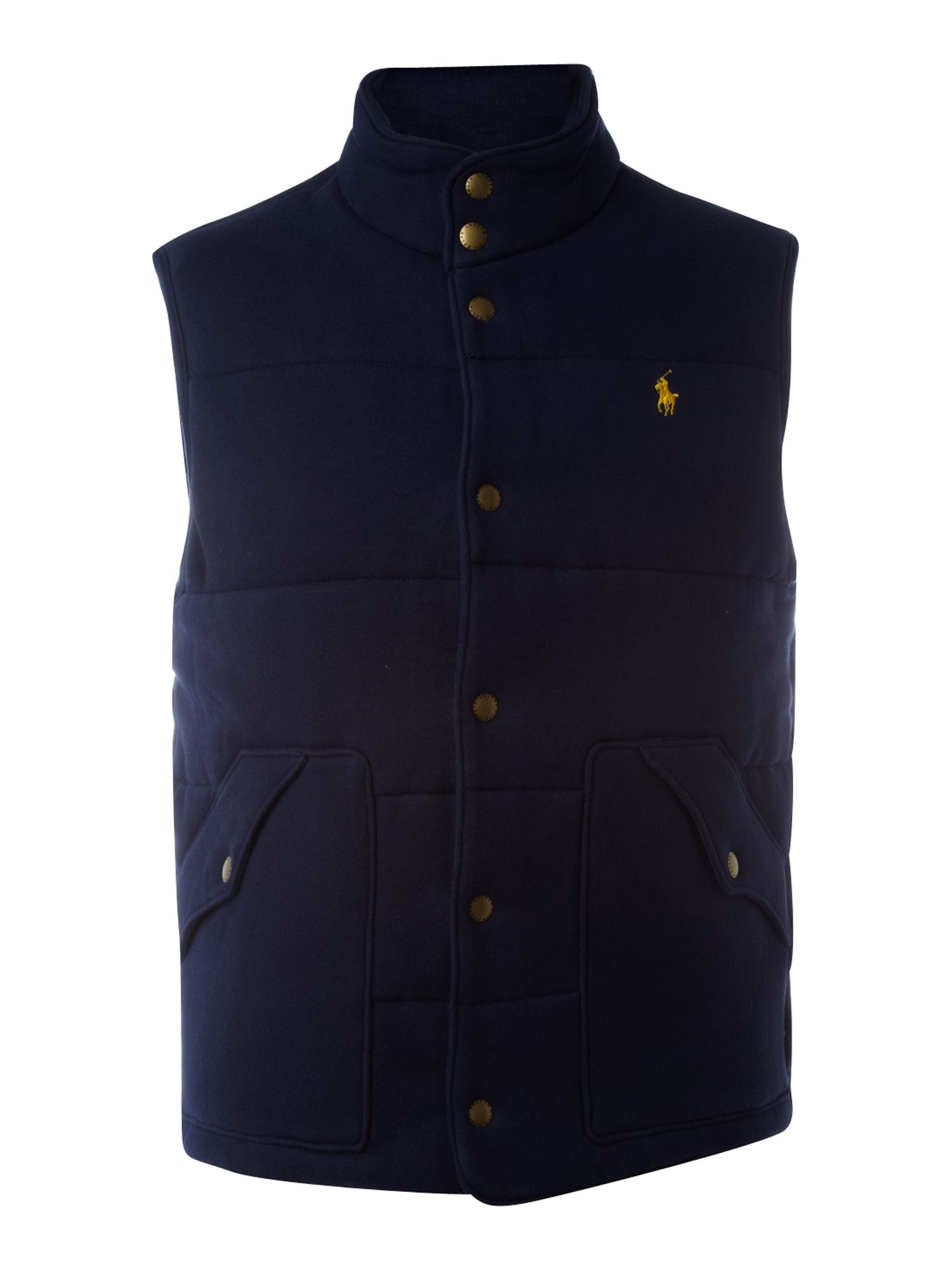 Polo Ralph Lauren Plaid Lined Jersey Gilet in Blue for Men (navy) | Lyst