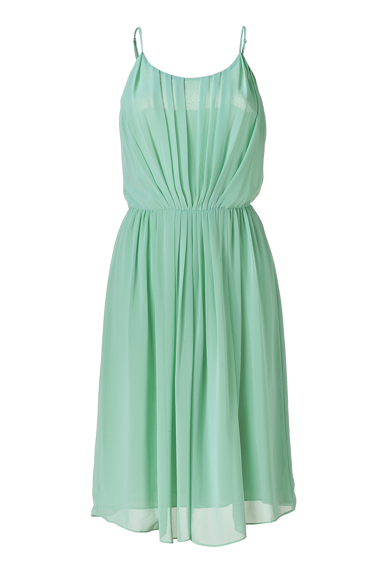 Lyst - Sandro Pale Green Pleated Dress in Green