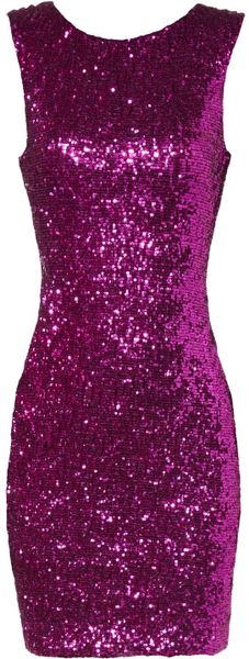 Jane Norman Sequin Dress in Purple (berry) | Lyst