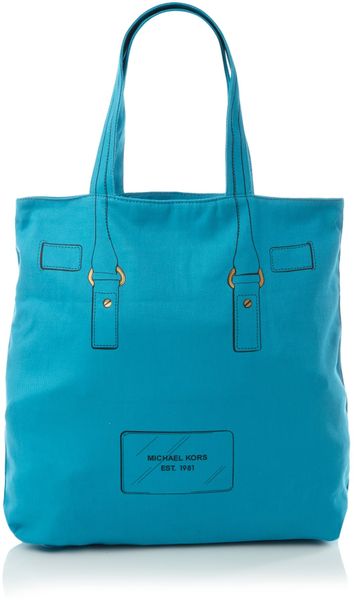 Michael Michael Kors Print Tote Bag in Blue | Lyst