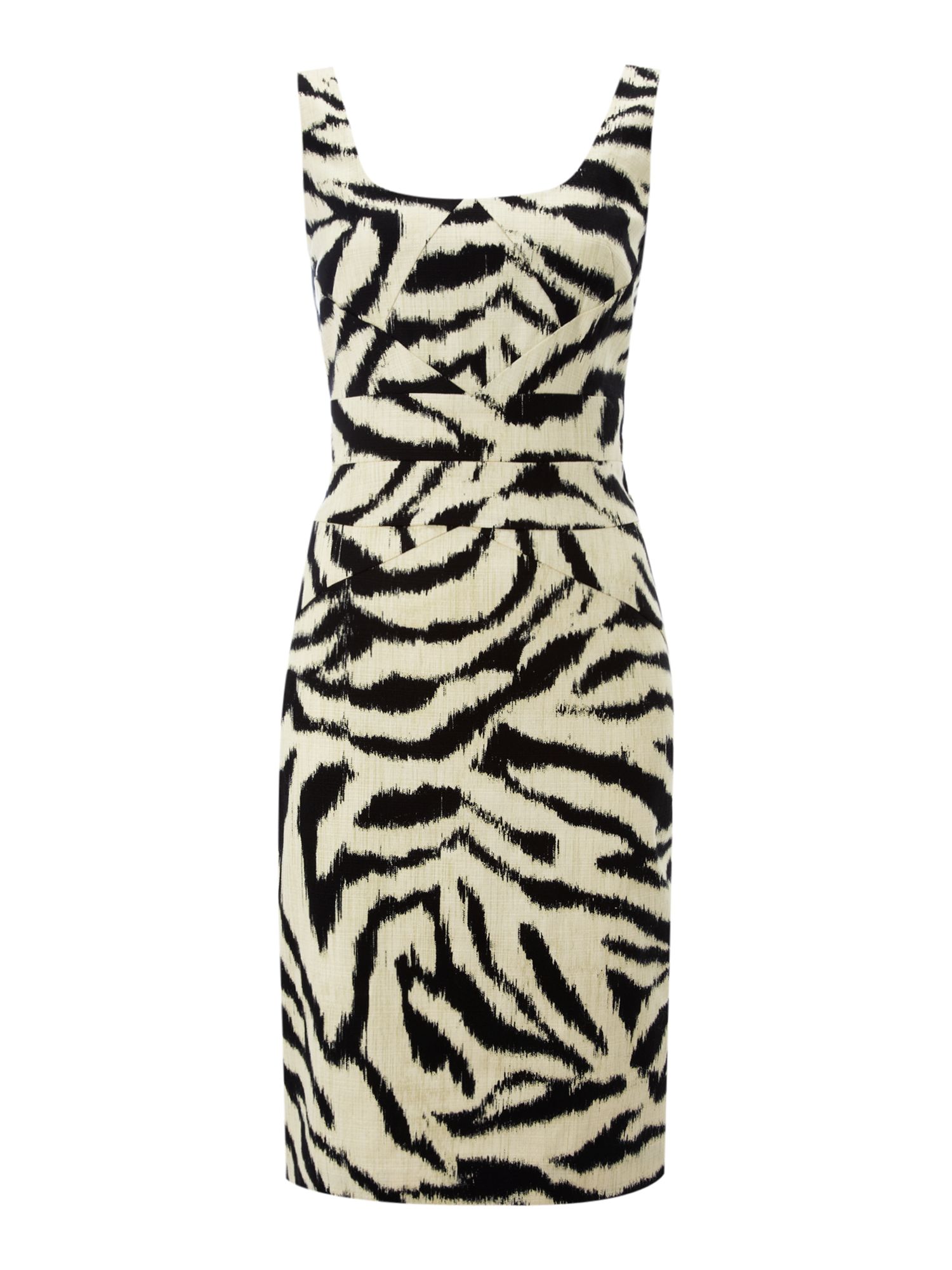 Michael Michael Kors Zebra Print Dress in Beige (cream) | Lyst