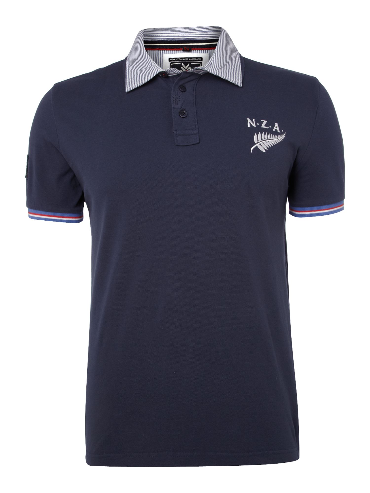 Nza Double Collar Polo Shirt in Blue for Men | Lyst