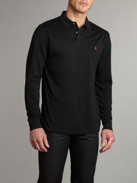 Polo Ralph Lauren Golf Long Sleeve Pro Fit Polo Shirt in Black for Men ...