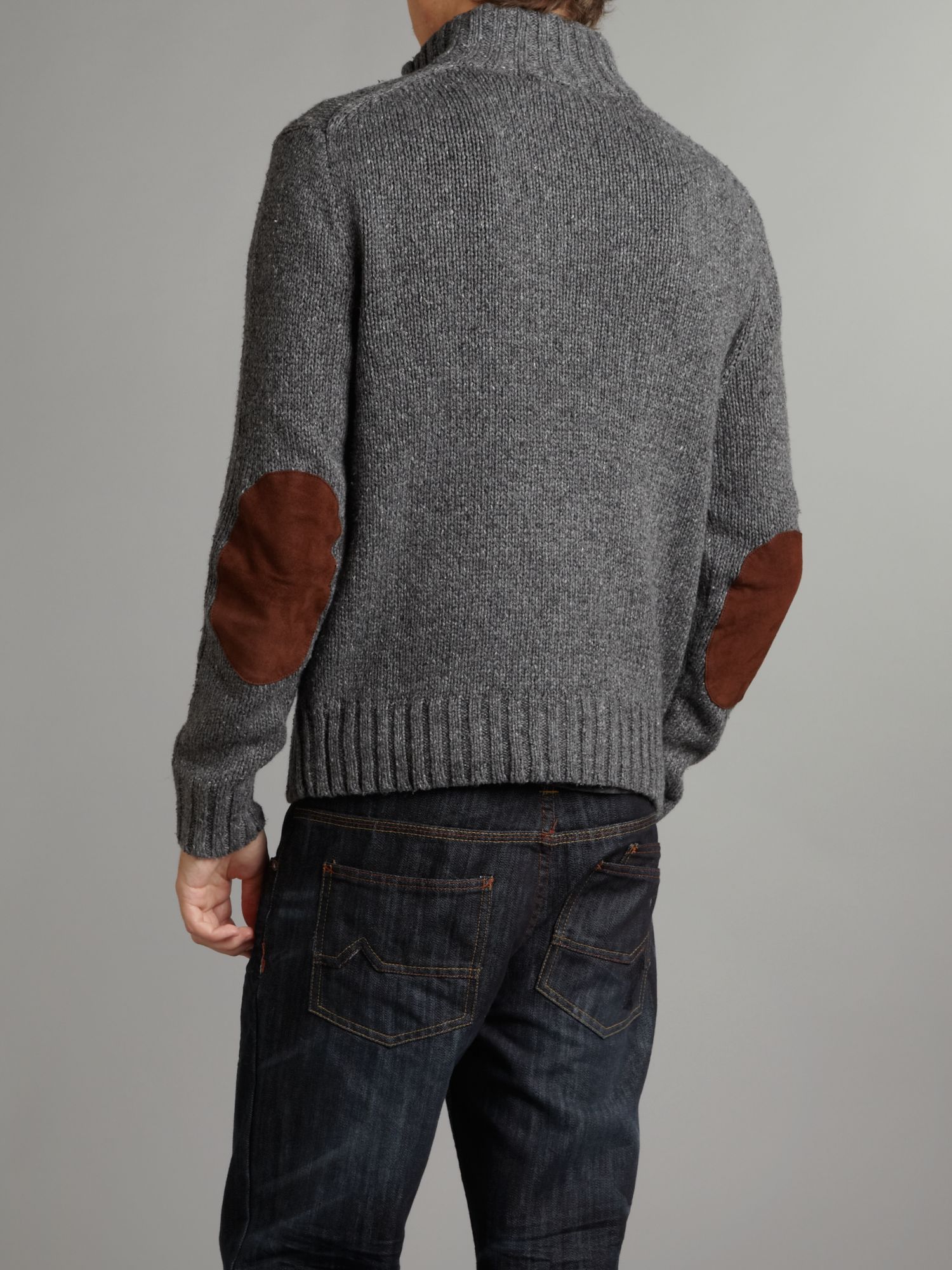 Mens Elbow Patch Sweater