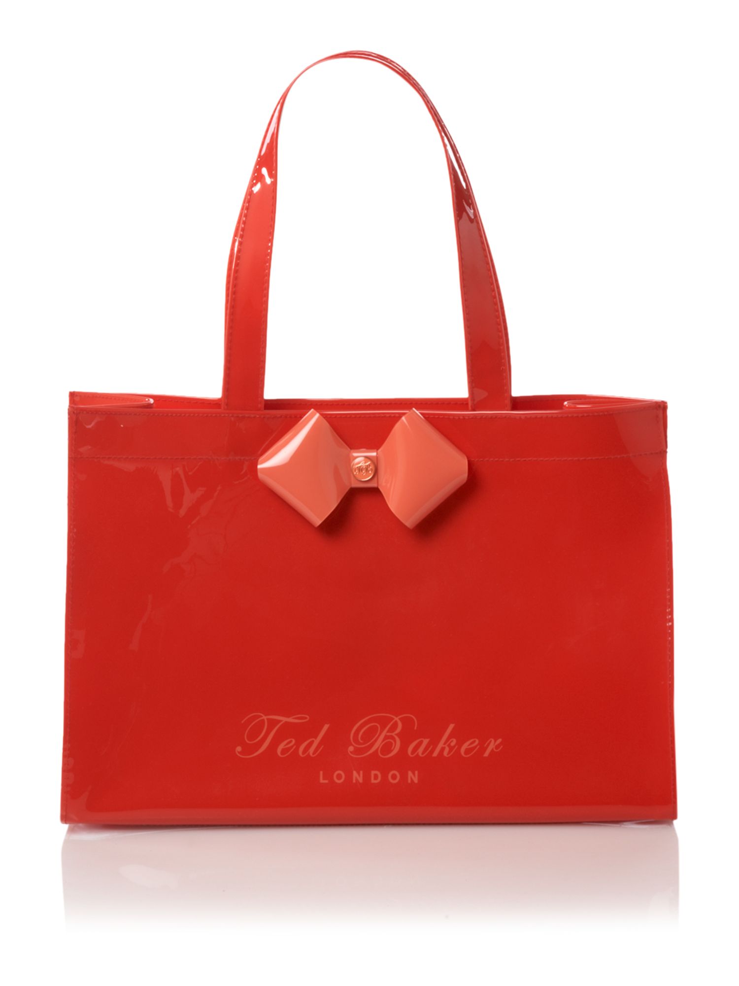Ted Baker Large Bowcon Tote Bag in Orange | Lyst