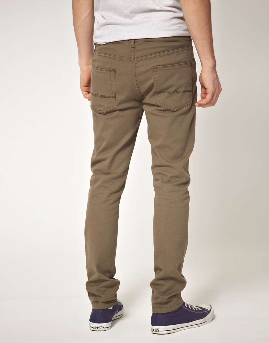 Lyst - Asos Khaki Skinny Jeans in Brown for Men