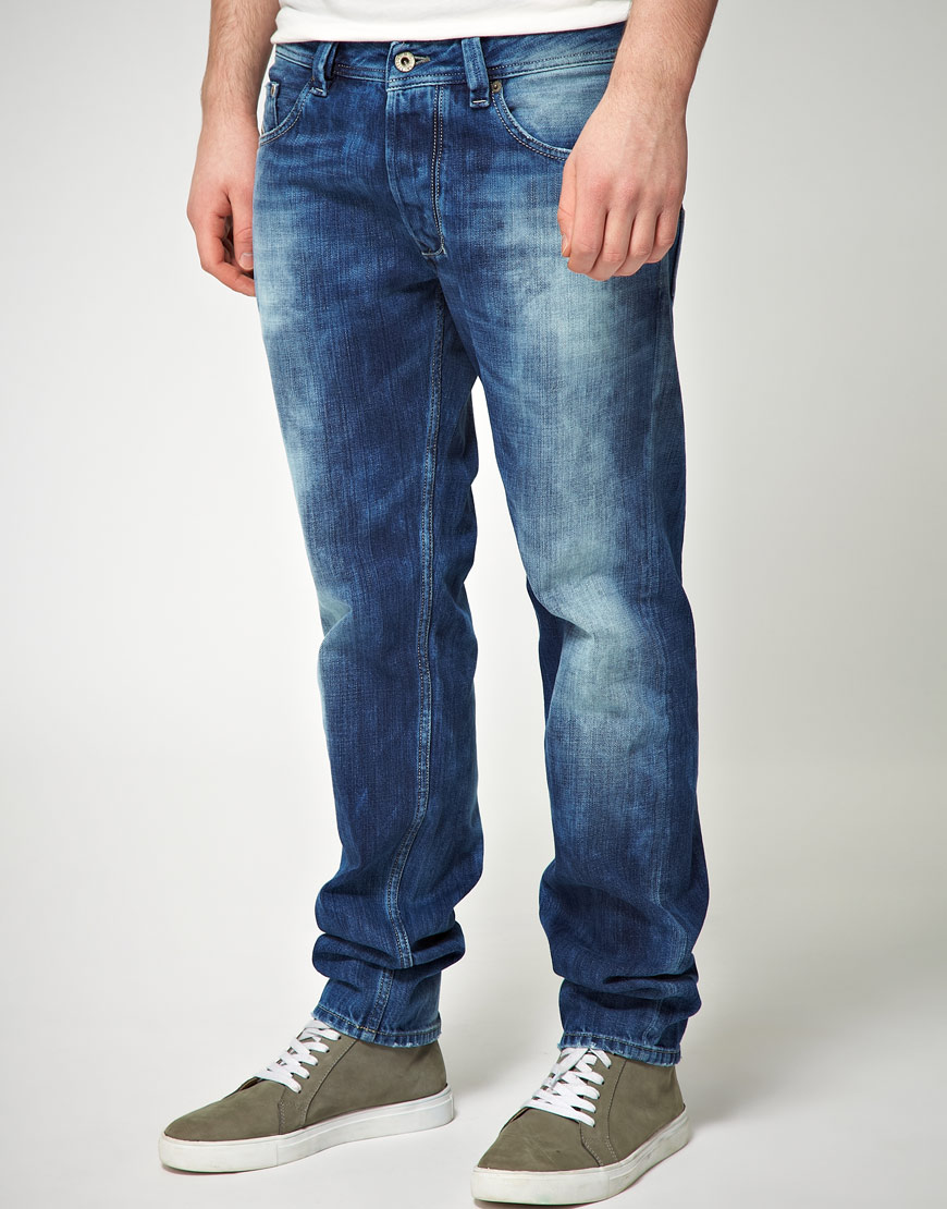 Diesel Larkee Regular Tapered Jeans in Blue for Men | Lyst