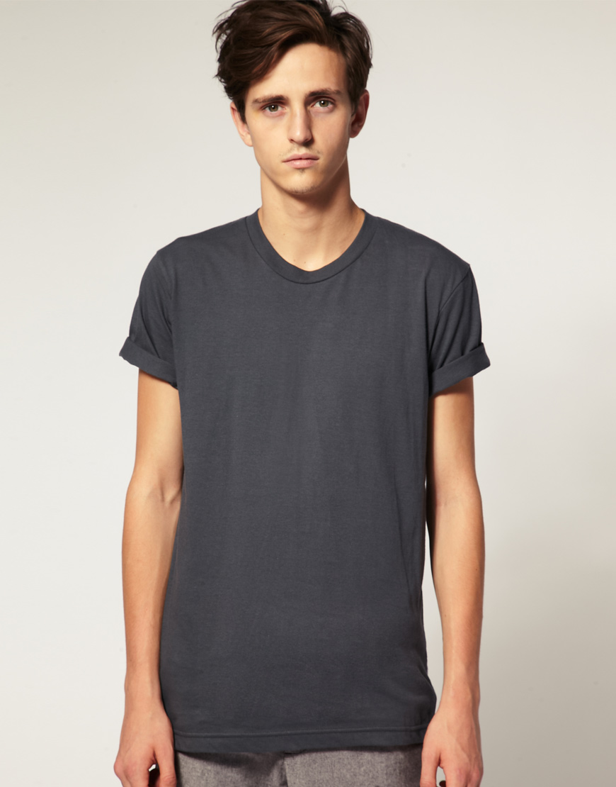 Lyst - American apparel Fine Jersey Tshirt in Gray for Men