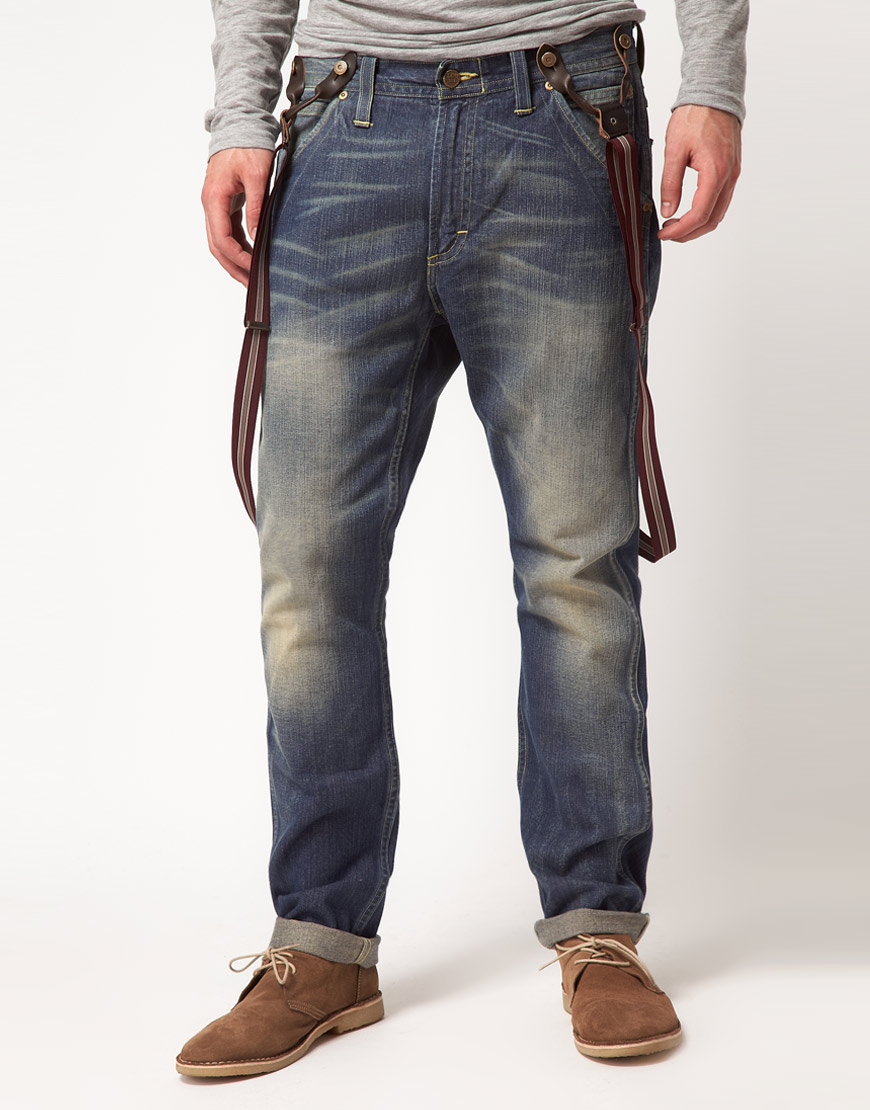 Lyst - Lee Jeans Lee 101 Logger Kaihara Selvedge Relaxed Jeans in Blue ...