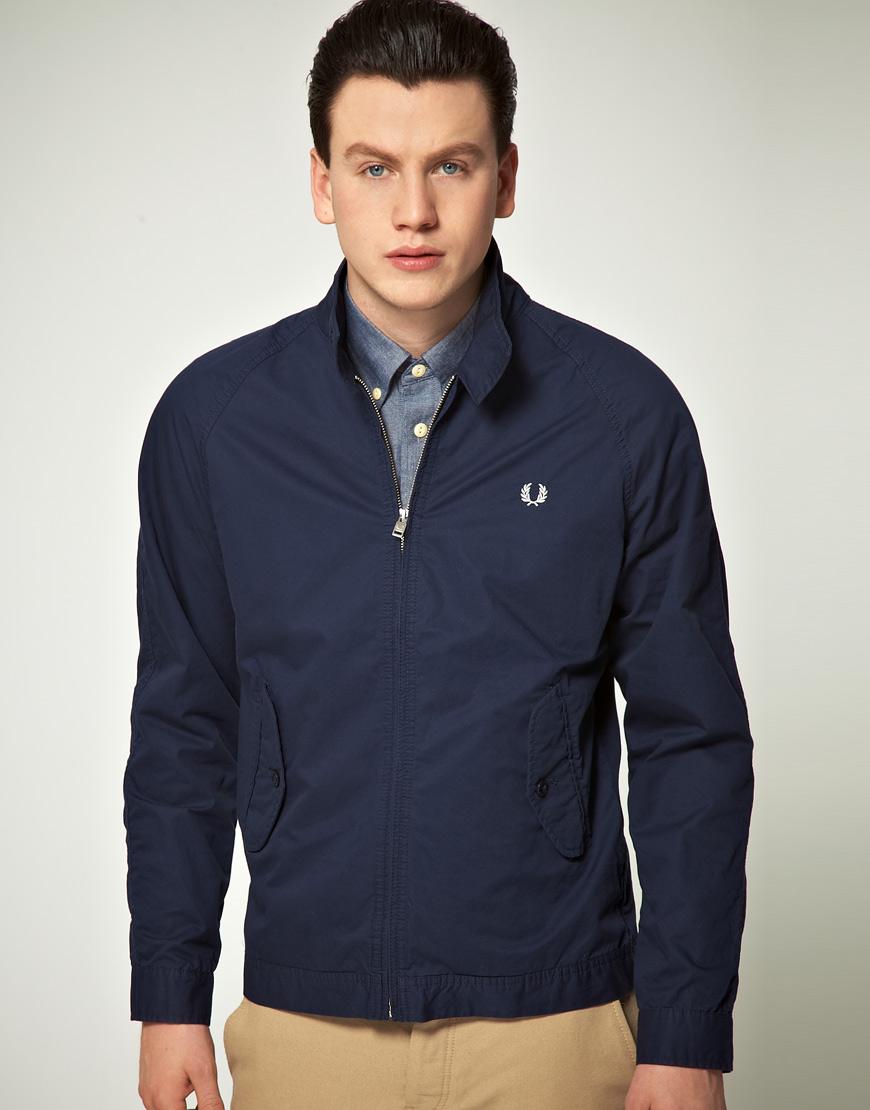 Download Lyst - Fred Perry Fred Perry Light Weight Harrington ...
