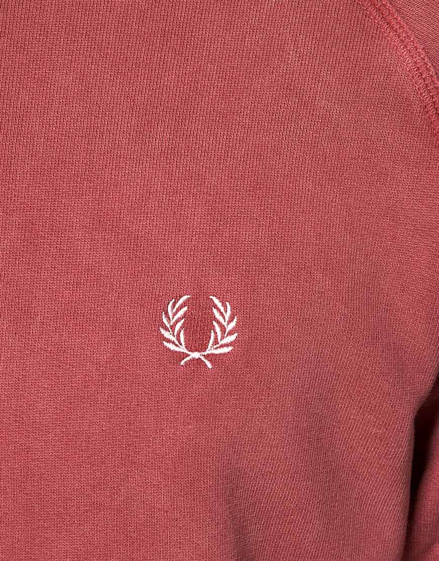 Lyst - Fred Perry Fred Perry Overdyed Crew Sweatshirt in Red for Men