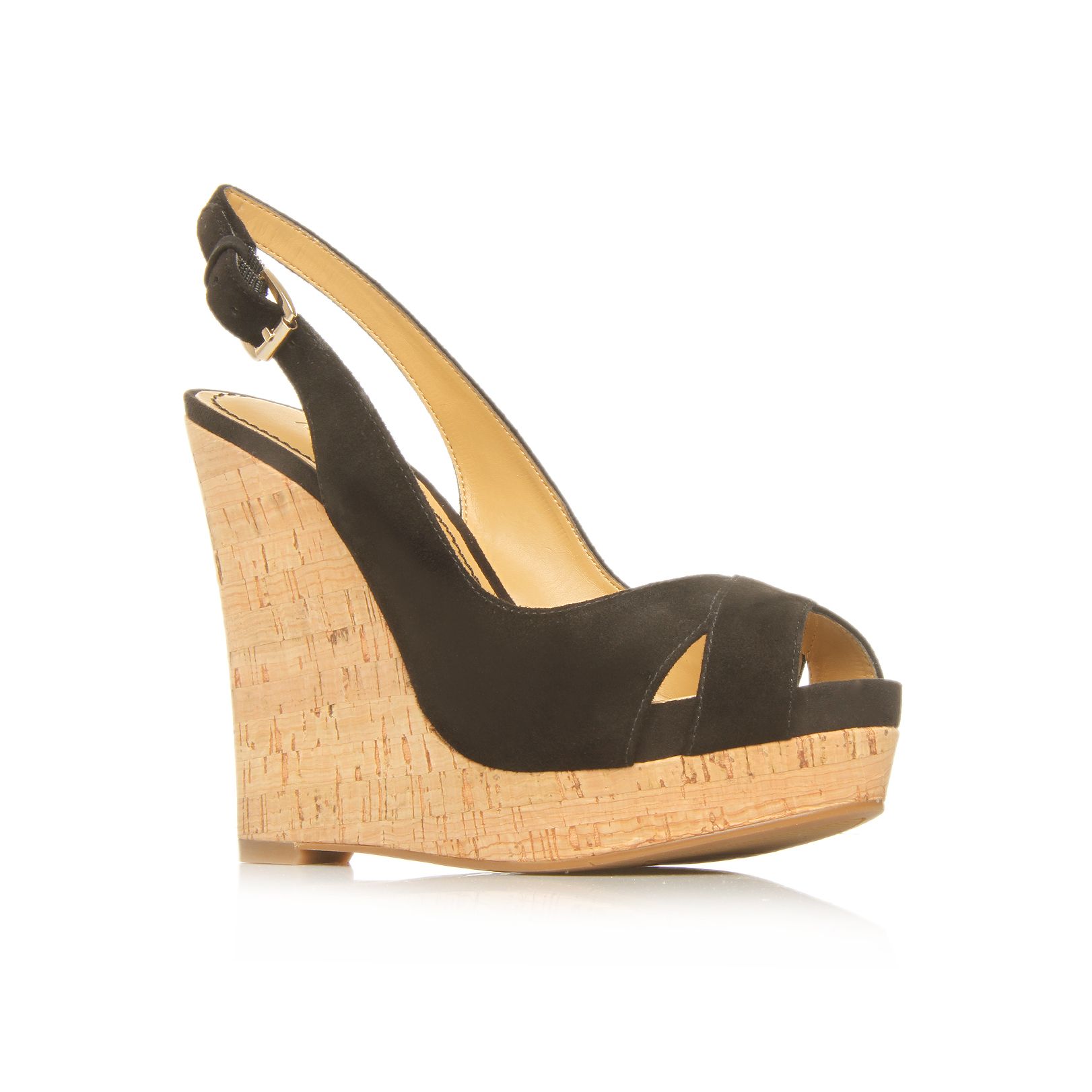 Nine West Laffnplay Wedges in Black | Lyst