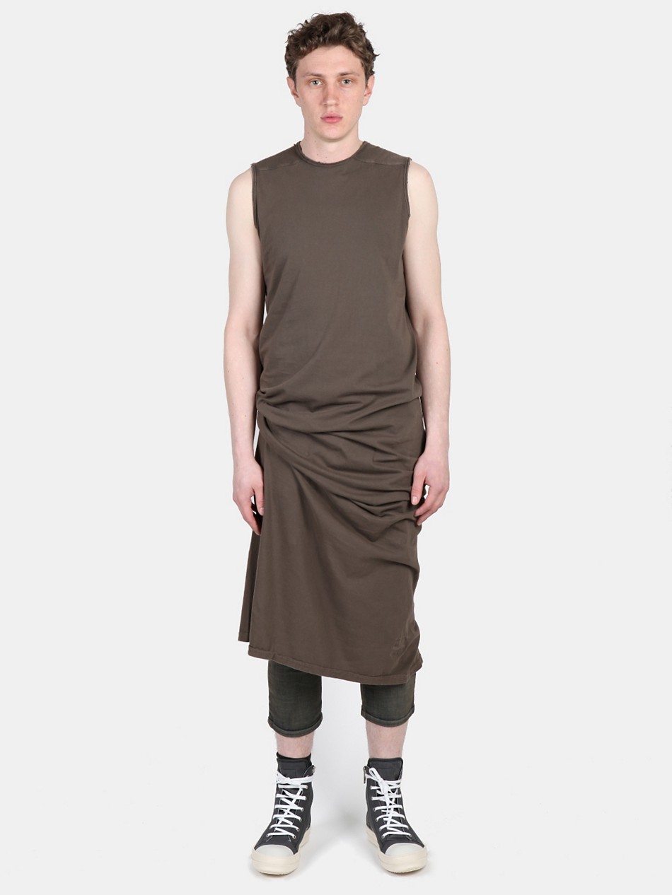 Rick Owens Long Jersey Tunic in Brown for Men | Lyst