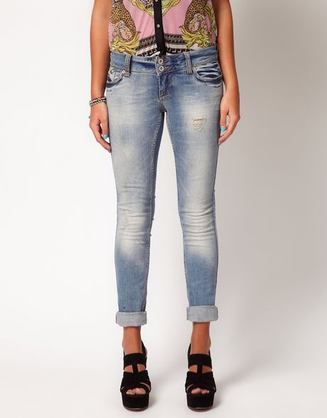 River Island River Island Skinny Molly Jeans in Blue | Lyst