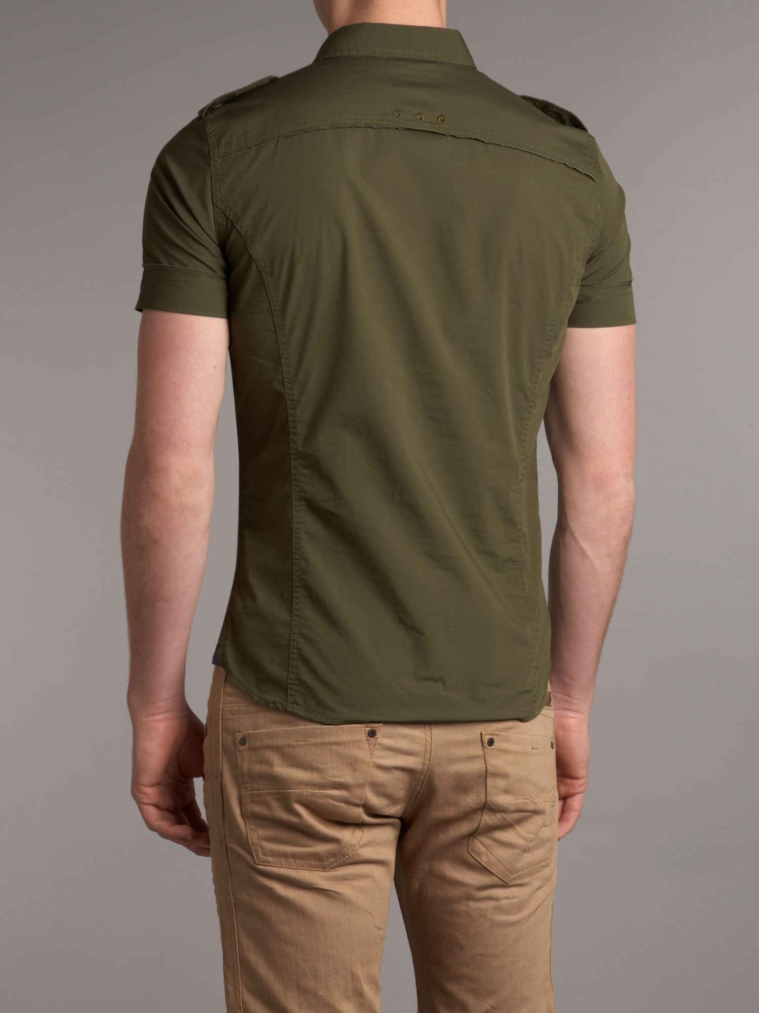 two pocket short sleeve shirt